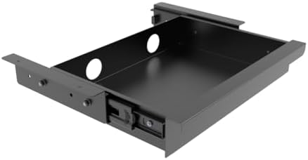 Under Desk Mounted Sliding Pull-out Drawer, W 15.3" x D 8.8"