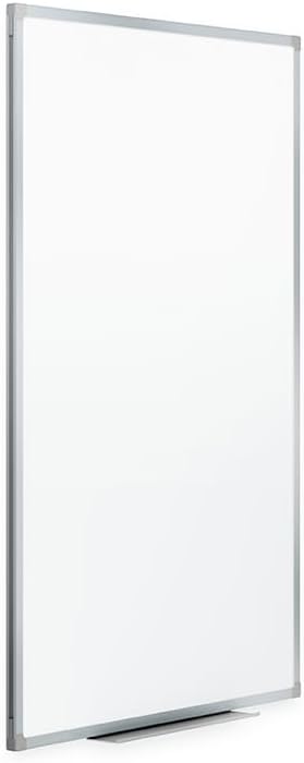 Mead Dry Erase Board 48" x 36" Non-Magnetic Whiteboard For Wall, 4' x 3', White/Silver (85357N)