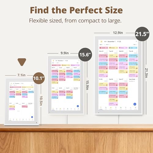 Dragon Touch 10.1 inch Digital Calendar Chore Chart – Interactive Touchscreen, Smart Family Planner, Hearth Display Desk Digital Calendar Best Gifts for Christmas, Wedding, Mom
