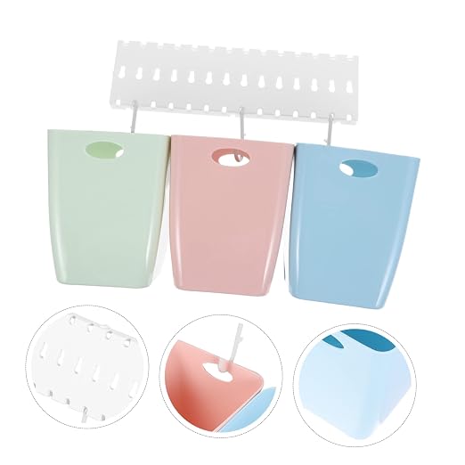 1set Wall-Mounted Sorting Trash Bin Space-Saving Recyclable Garbage Bins