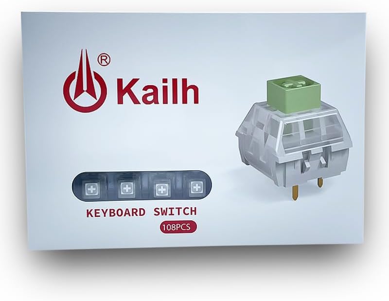 Kailh Box White Switch for Mechanical Gaming Keyboard 3-Pin Plate Mounted/RGB/SMD Waterproof MX Lever Switch (108pcs)
