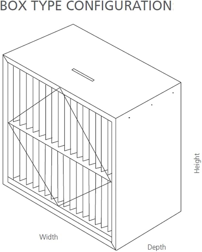 RIGID-PACK 24x24x12 Rigid Box Air Filter – MERV 14/95% ASHRAE HVAC Filter –
