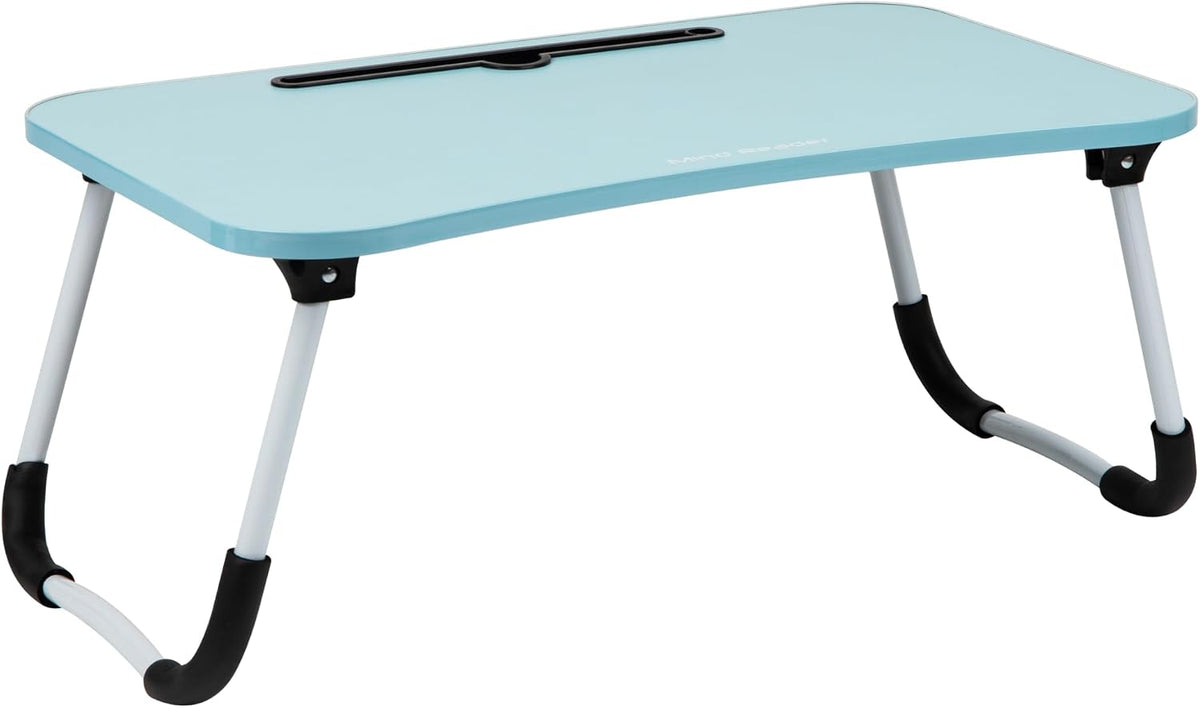 Mind Reader MDF Lap Desk with Folding Legs and Device Slot, Blue