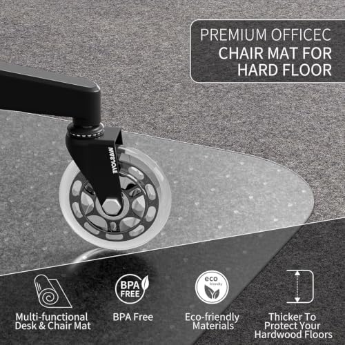 Office Chair Mat for Low Pile Carpet, 48" x 60" Clear Heavy Duty Chair Mat