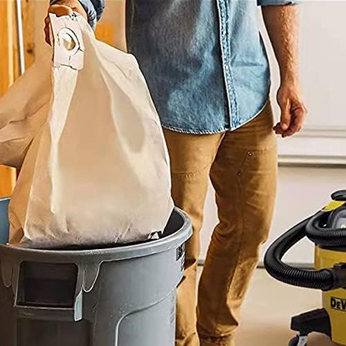 Pack 10 Vacuum Bags For DEWALT 6 to 10 Gallon Shop Vac DXVA19-4101, Dust Collection Bag with Filter For Vacmaster VHBM, Replacement Parts BM08 Accessories Kit