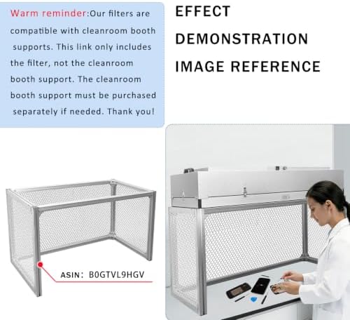 HEPA H14-Filter Laminar Flow Hood Updated FanFilter Unit(Include HEPA Filter)100/ISO Class 5 Cleanroom/Laboratory/Cleanroom/Mushroom Room, Laminar Air Flow Hood(46.2"x22.6"110V,Dual Machine)