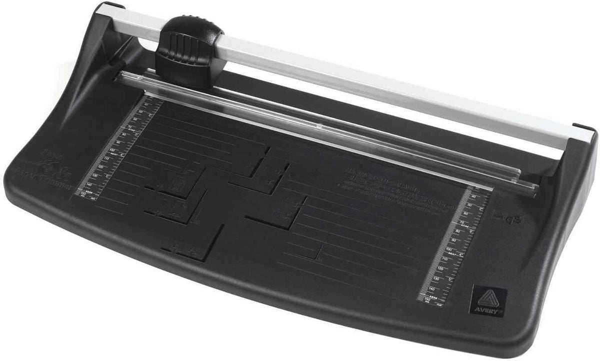 Avery Lightweight A4 Paper Trimmer, Photo and Paper Cutter, 5-Sheet Capacity, Self-Sharpening Blade, Black & Teal (TR002)