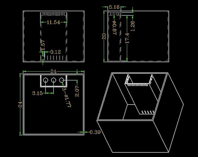 50 Gallon SC Aquariums with Center Overflow 24x24x20 10mm