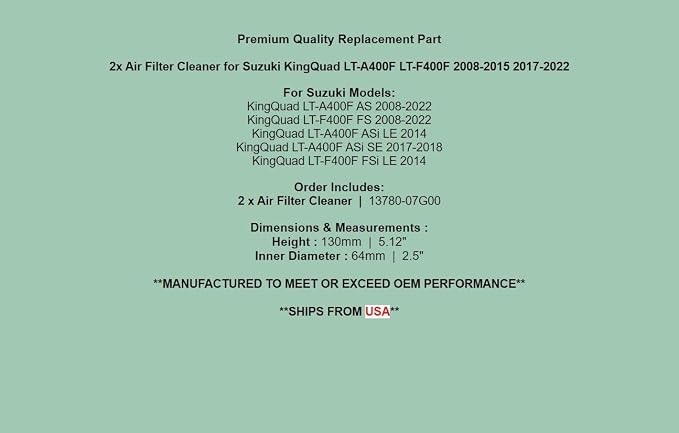 Generic Replacement Air Filter Cleaner