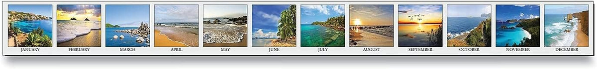 House of Doolittle Recycled Earthscapes Desk Pad Calendar, Seascapes Photography, 22 x 17, Black Binding/Corners,12-Month (Jan to Dec): 2023