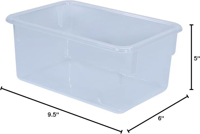Wood Designs Cubby Storage Bin, Heavy Duty Plastic Containers