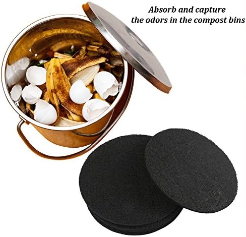 Resinta Compost Bin Filters - 12 Pack Refill Set, Round and Square