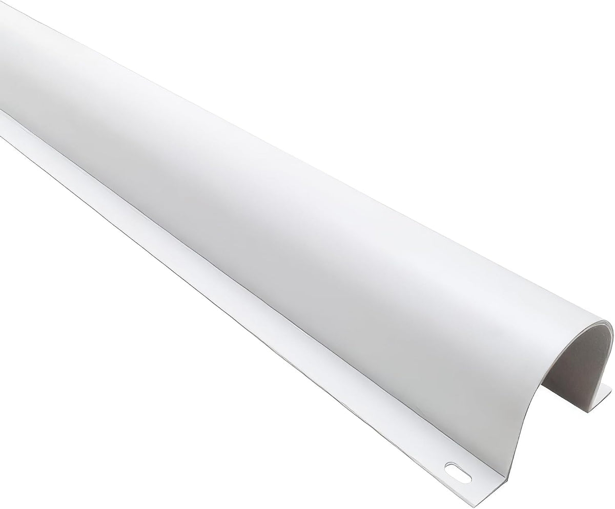 Electriduct 3/4" Plastic Flanged Wire Guard Cable Raceway Includes Joint Cover - (2 x 3FT Sticks = 6 Feet) - White