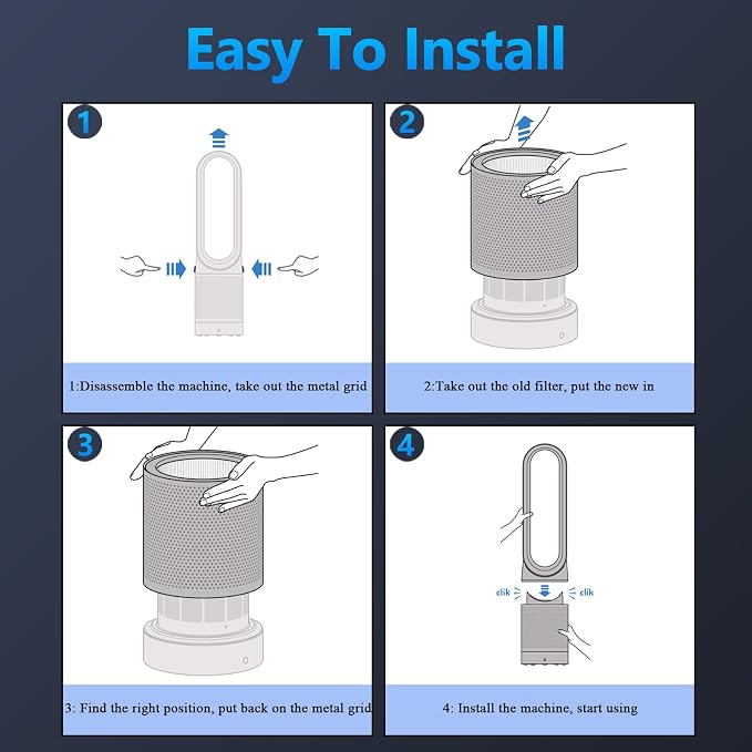 2 Pack Air Purifier Filter Replacement