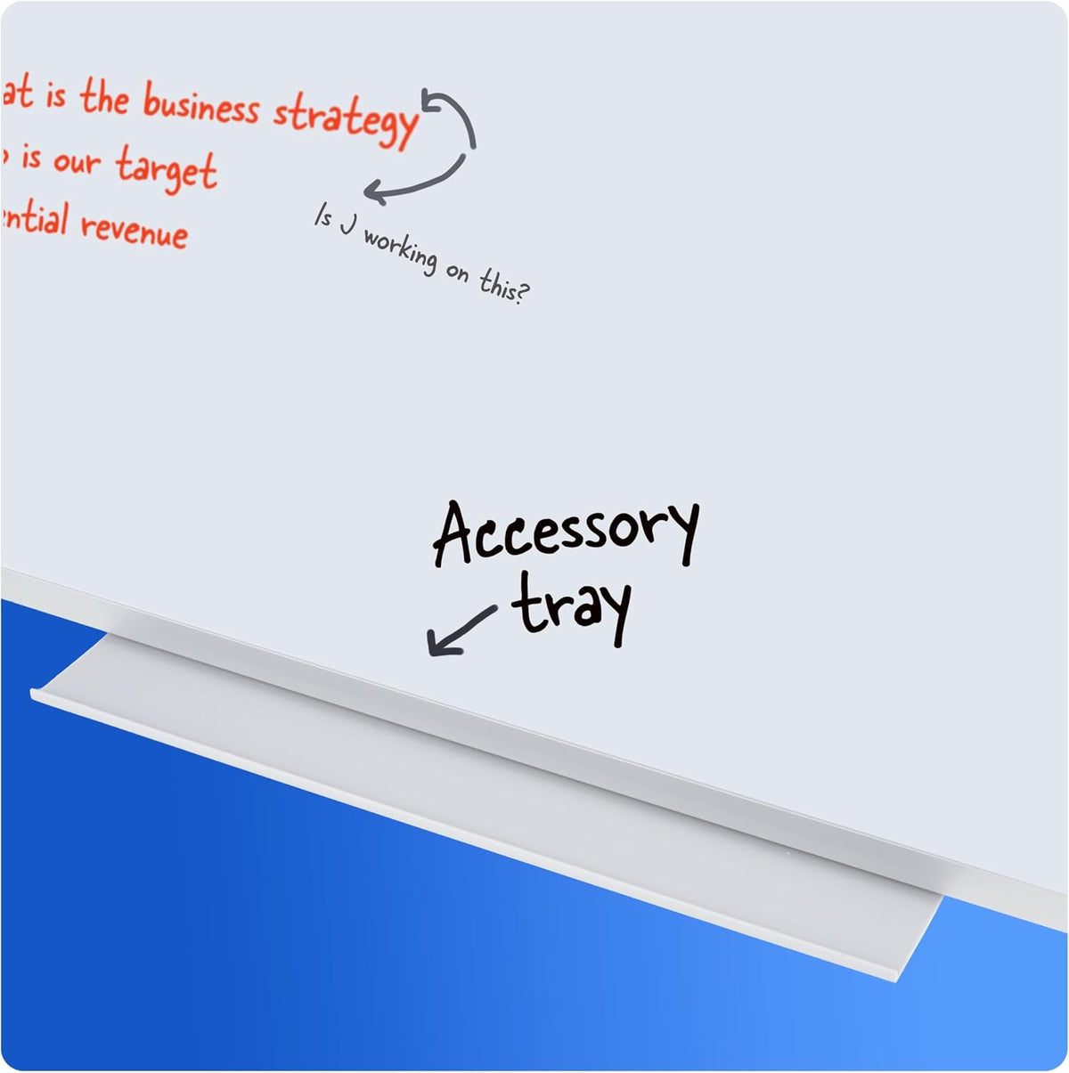 Mead Dry Erase White Board, 48" x 36" Magnetic Whiteboard for Horizontal or Vertical Mount, White/Silver (SM85357)