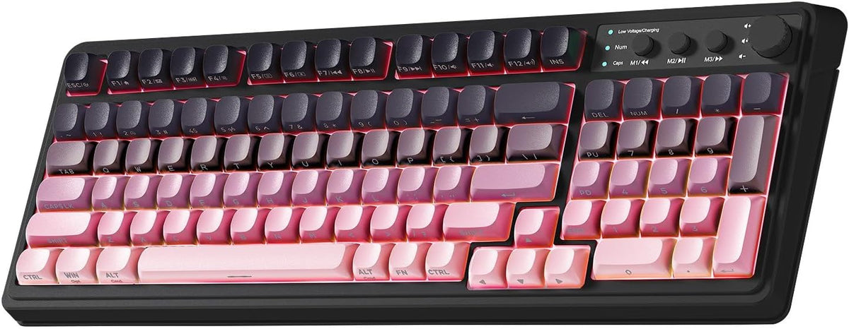 AULA 99 Key Keyboard, Wireless Gaming Keyboards Creamy Sounding Keyboard
