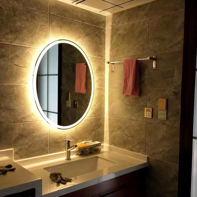 LTSRLL Frameless Illuminated LED Bathroom Wall Mirror
