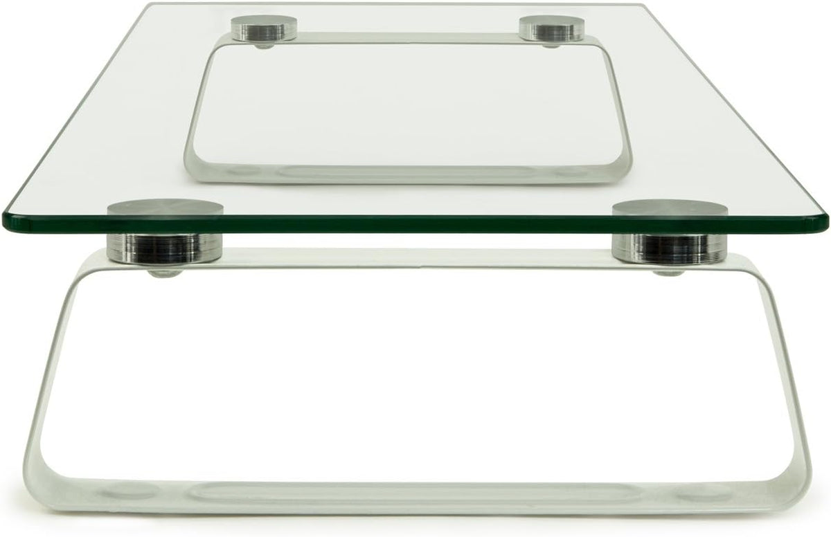 Mount-It! Glass Monitor & Laptop Riser Stand, 22", 44 lbs