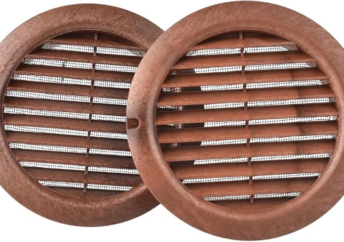 VENTS-US - 6" Brown Round Plastic Vent Cover -