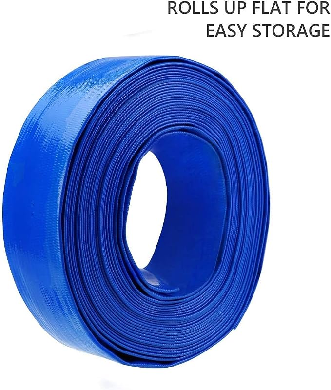 Eastrans 1 1/2 IN x 25 FT Pool Backwash Hose, Heavy Duty Flat Discharge Hose