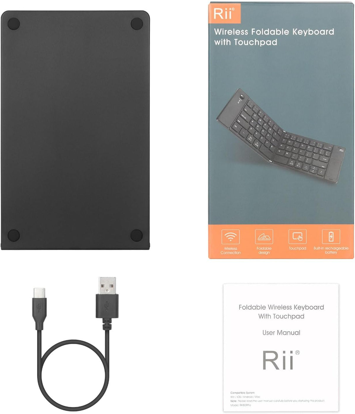 Rii RK808 Foldable Bluetooth Keyboard with Touchpad