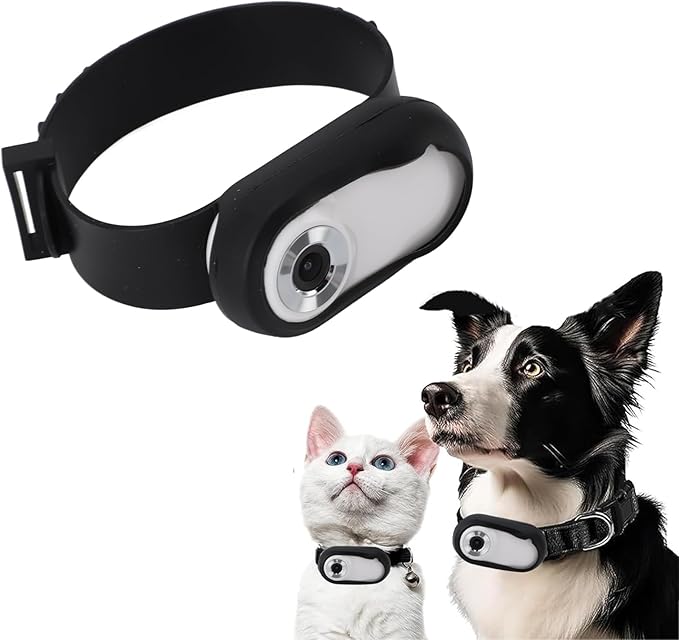 Denash 4K Cat Camera Collar, HD 1080P Wide Angle LCD Display, Ultralight Cat Camera with Video & Photo Function for Dogs Cats Gift Indoor/Outdoor Puppy Supplies