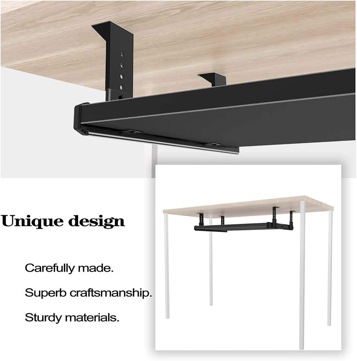 FRMSAET Drawer Slides 12/14/16/18 inch Cabinet Rails Hardware-18 inch Black