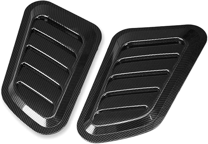 2Pcs ABS Car Air Flow Intake Hood Scoop Vent Bonnet Cover Universal DIY