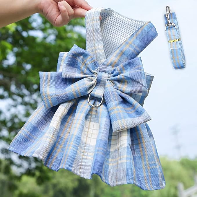 Dog Harness with Leash Easy Control Soft Cute Puppy Vest Comfortable Small Dogs Harnesses Outdoor Walking Leashes