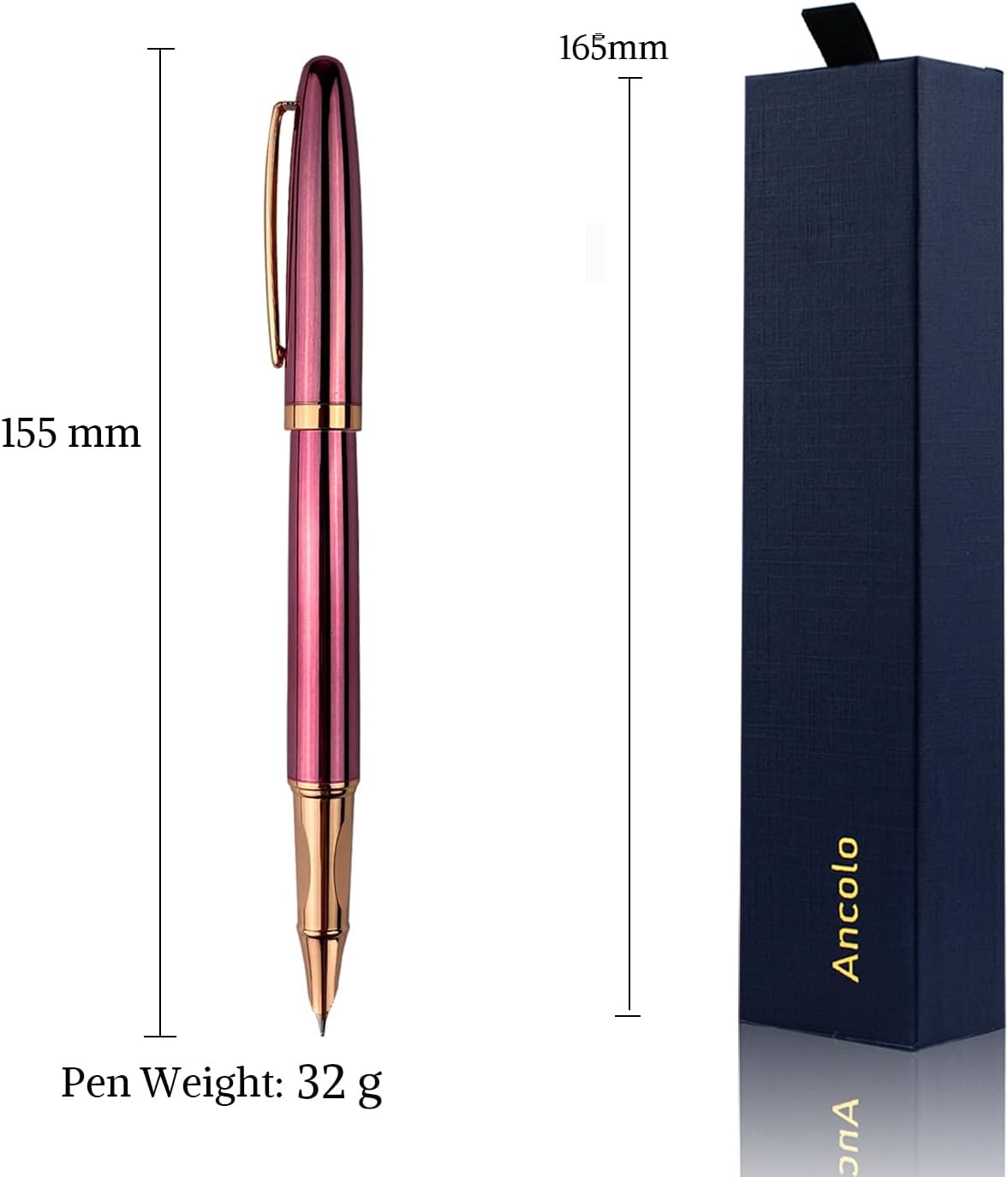 Ancolo Custom Fountain Pens-Engraved Personnal Name/Slogan/Gift for Office