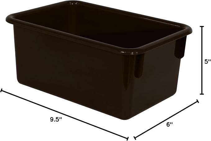 Wood Designs Cubby Storage Bin, Heavy Duty Plastic Containers