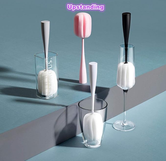 Long Handle Cup Bottle Cleaning Brush Sponge Pot Cleaner Scourer Washer