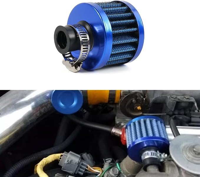 MUGE RACING 2Pcs Air Filter Cold Air Intake Filter Breather 12mm Valve Cover