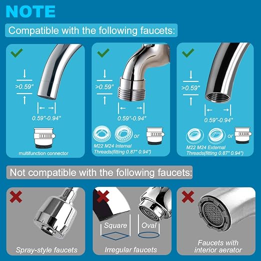 ALTHY Faucet Water Filter, BPA-Free Sink Tap Water Purifier, Certified Reduces