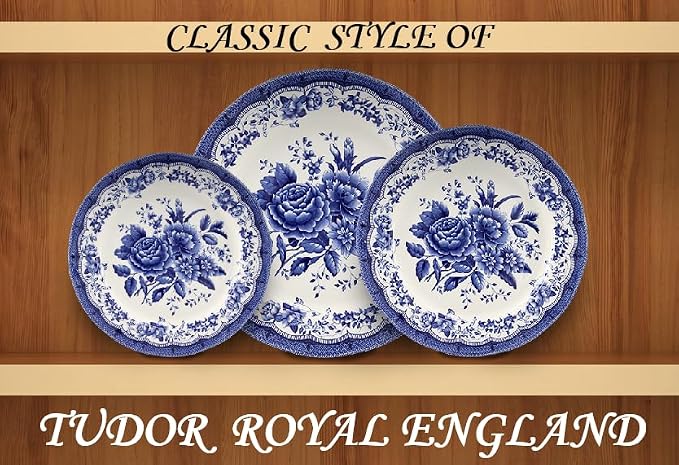 Tudor Royal 16-Piece Porcelain Round Dinnerware Set, Service