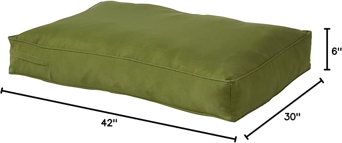 Charlie Rectangle Indoor/Outdoor Pillow Style Dog Bed, Hunter, Medium (30" x 42")