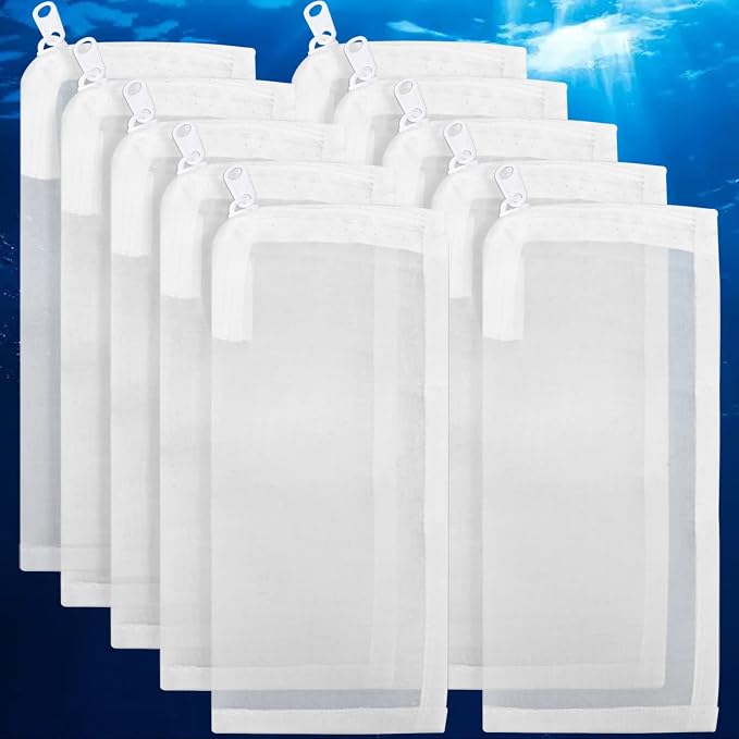 Segarty Media Bags for Aquarium Filter, 10 Pack 0.15mm Extra Fine Mesh 7.7 x 3