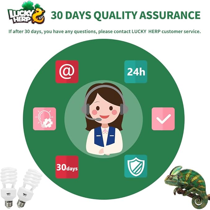 LUCKY HERP Reptile UVA UVB Light 5.0 26W Compact Fluorescent Tropical Terrarium Lamp