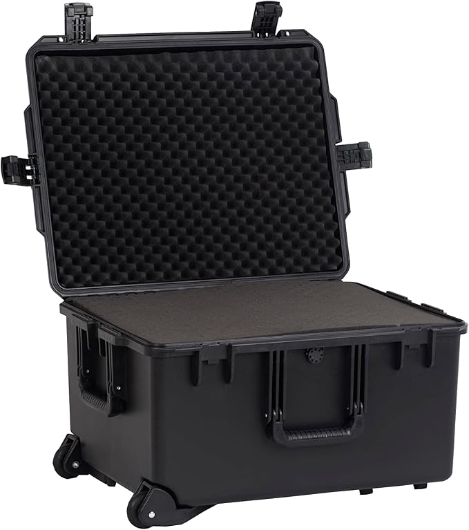MEIJIA Portable All Weather Waterproof Rolling Hard Camera Case
