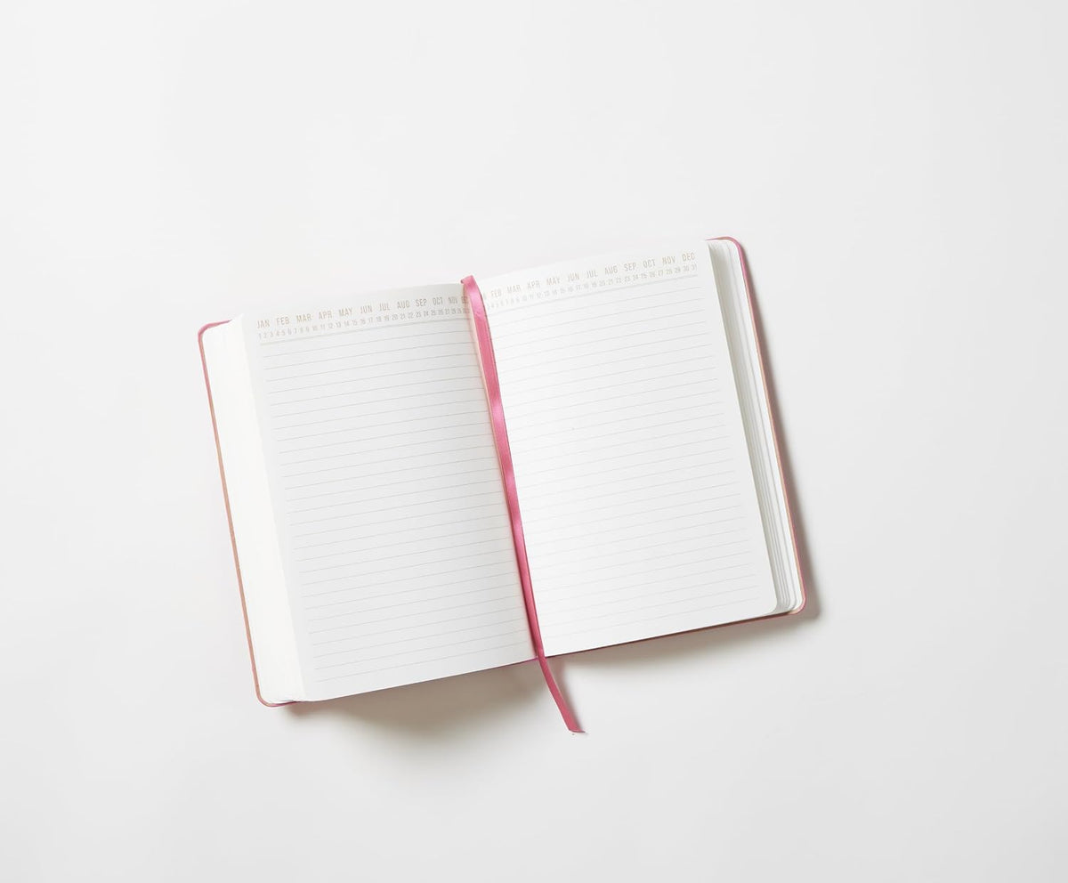 DesignWorks Ink Vegan Leather Pocket Journal, Pink & Chili, 6 x 8.5 in