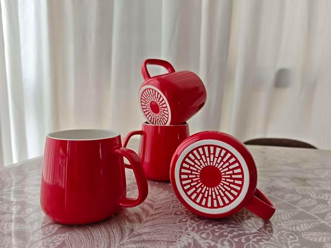 Ceramic Coffee Mug, 14 oz Large Coffee Cup, Cups Set of 4, Tea Mug