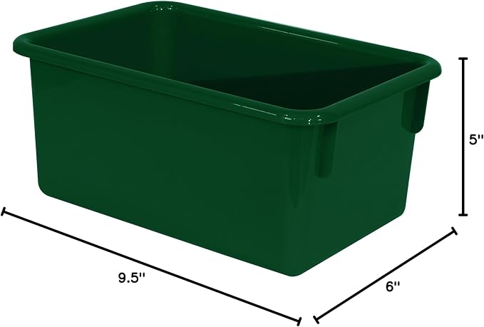 Wood Designs Cubby Storage Bin, Heavy Duty Plastic Containers