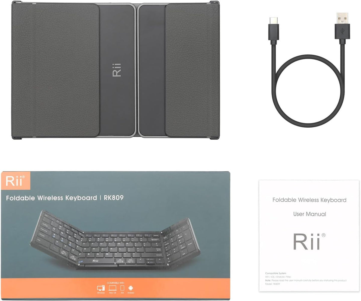 Rii RK809 Portable Foldable Bluetooth Keyboard with Numberpad