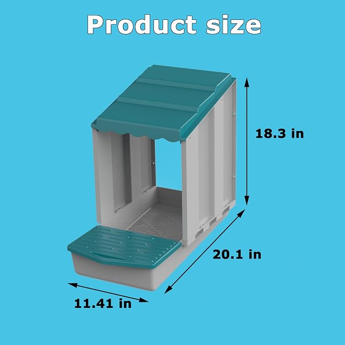 AUTENS Chicken Nesting Boxes, 1 Hole Laying Boxes, 1 Nest Mat, Plastic Roll