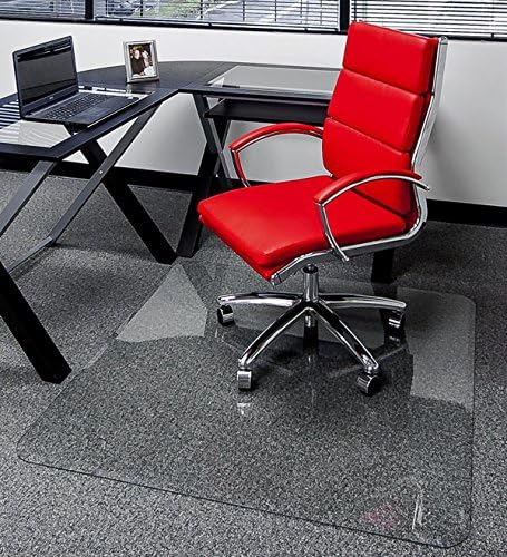 60" x 60" - Premium Glass Chair Mats No Crack, Dent or Scratch | for Carpet or Hard Floor | Exclusive Beveled Edges