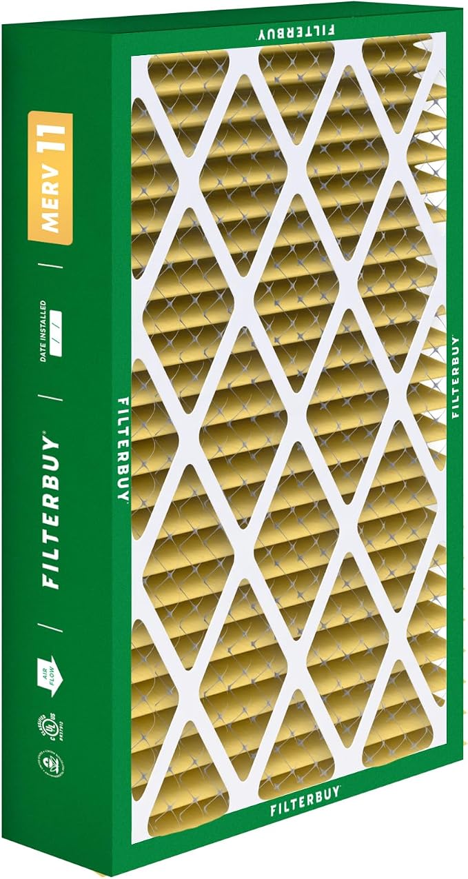 Filterbuy 16x28x6 Air Filter MERV 11 Superior Pet & Allergy Defense, Pleated