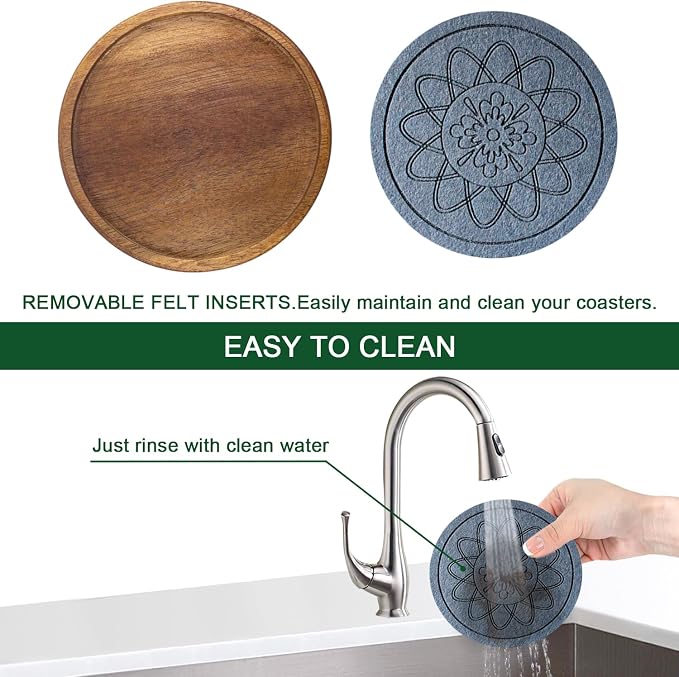 5 Pack Coasters for Drinks Absorbent, Coasters for Coffee Table