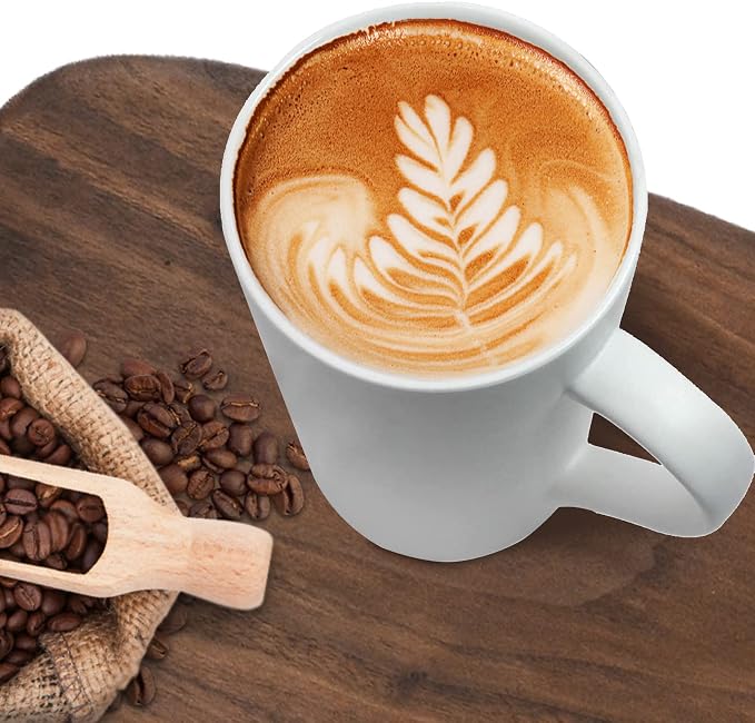 20 oz White Ceramic Coffee Mugs, Large Tall Coffee Mug