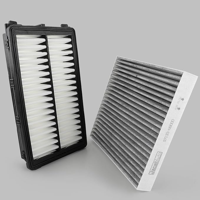 Engine & Cabin Air Filter Set for Hyundai Santa, Sorento; Replace 28113-L1000