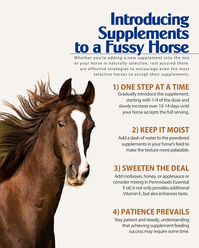 Pennwoods Essential Omega Boost for Horses - Soothe Allergies, Support Respiratory Health, Enhance Breeding, Made in The USA 2lbs.